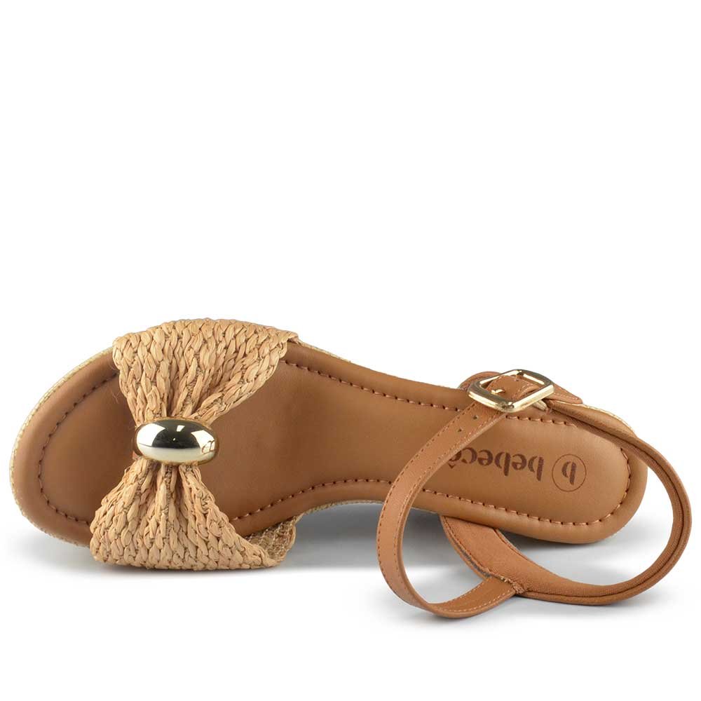 Sandália Salto Grosso Bebece Feminina T5118-187 Bege 4