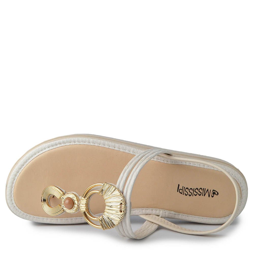 Sandália Flatform Mississipi Feminina JO062 Branco 4