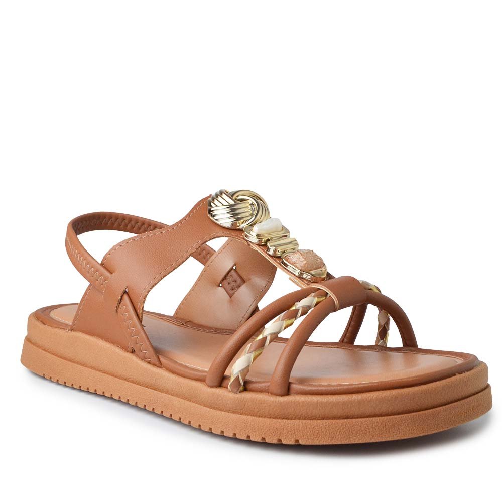 Sandália  Flatform Mississipi Feminina JO221 Marrom 2