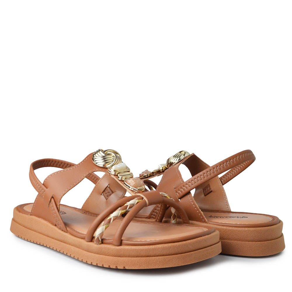 Sandália  Flatform Mississipi Feminina JO221 Marrom 6