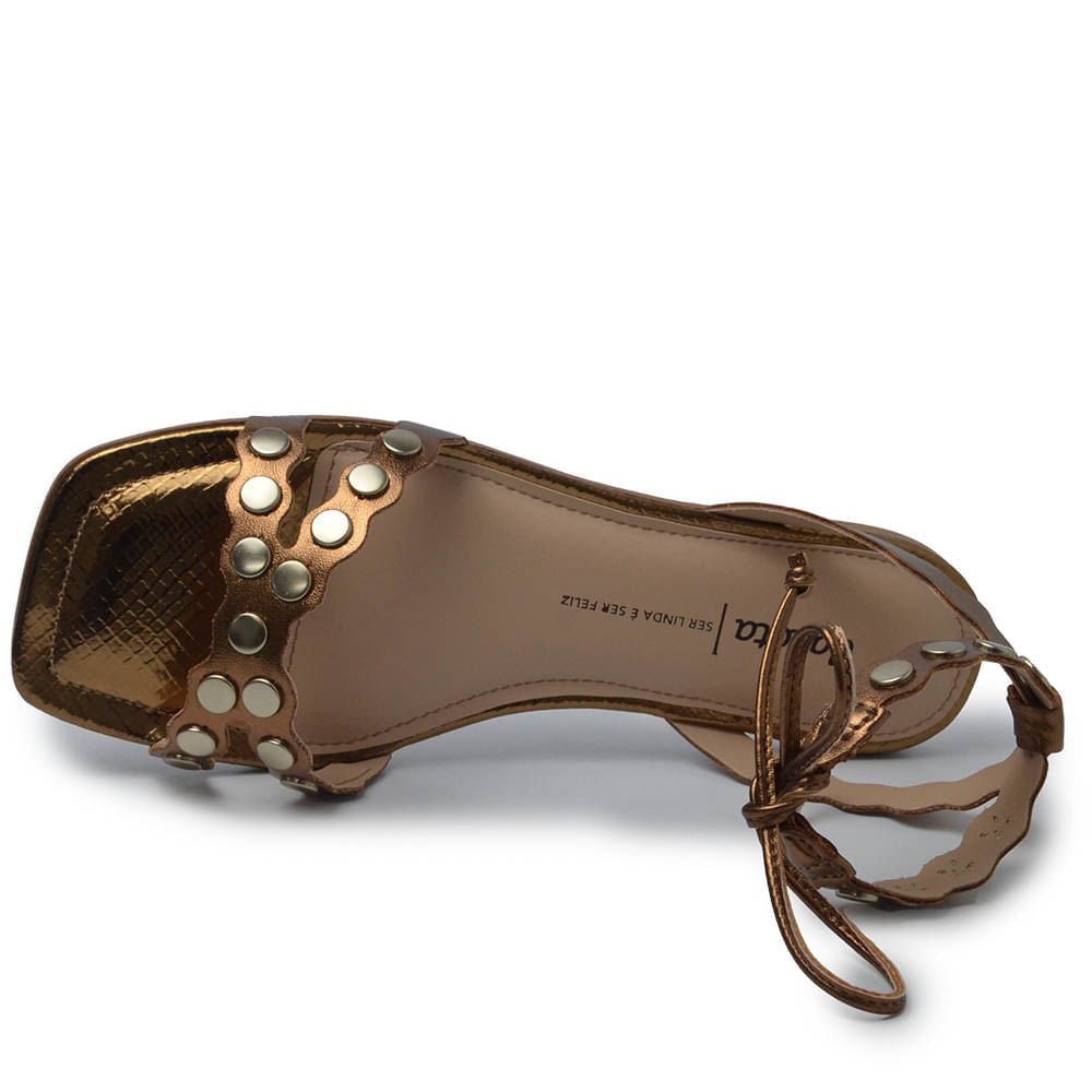 Sandália Rasteira Dakota Feminina Y7602 Bronze 4