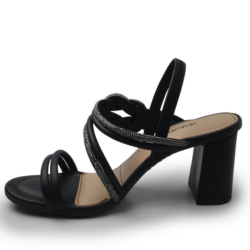 Sandália Dakota Feminina Salto Bloco Alto Y7891 Preto 3
