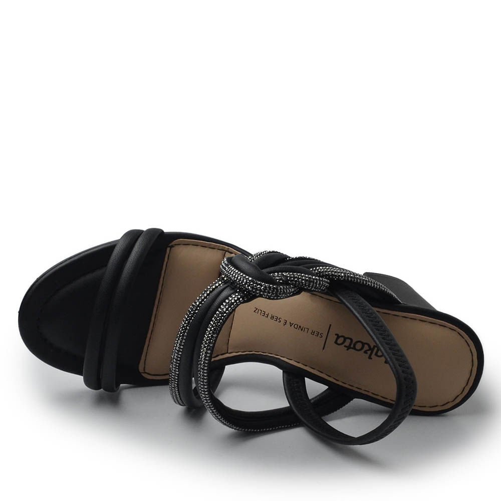 Sandália Dakota Feminina Salto Bloco Alto Y7891 Preto 4
