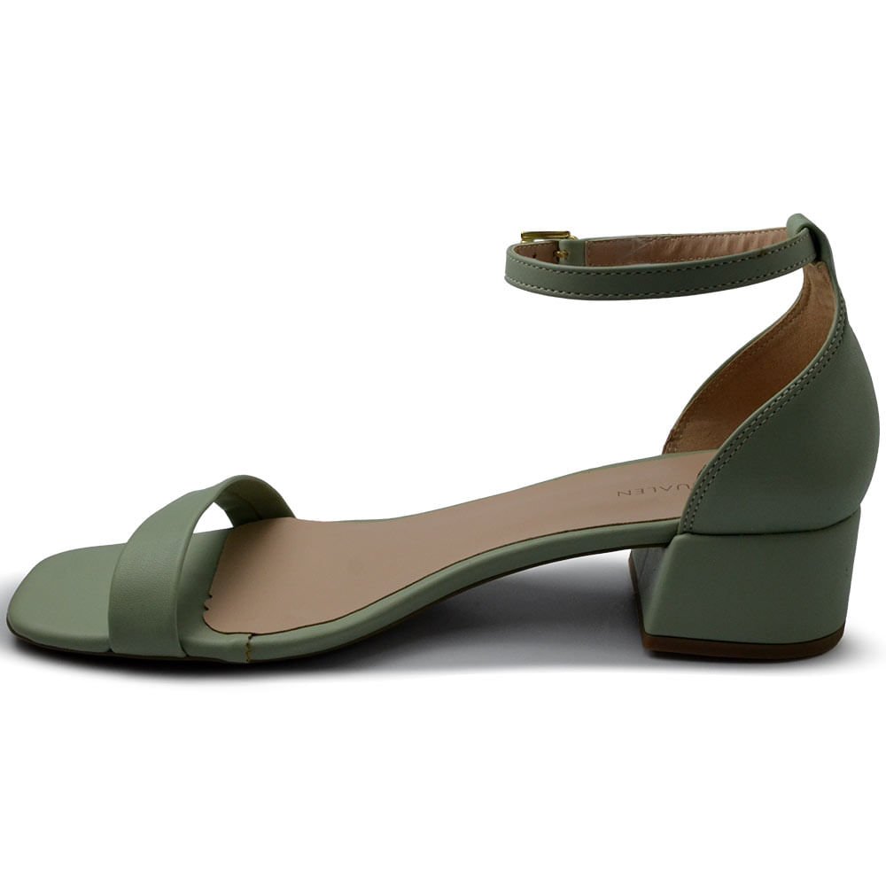 Sandália Cazzualen Feminina Salto Bloco Baixo 475.6646 Verde 3