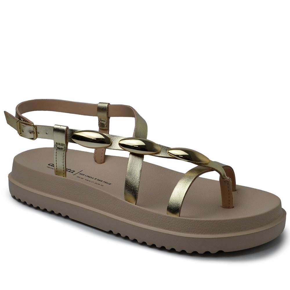 Sandália Papete Dakota Feminina Y7835 Dourado 2