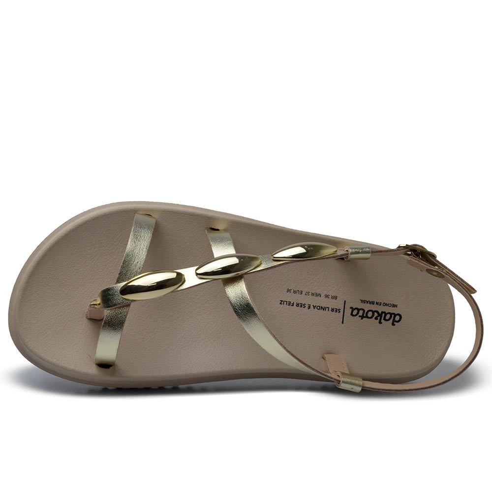 Sandália Papete Dakota Feminina Y7835 Dourado 4