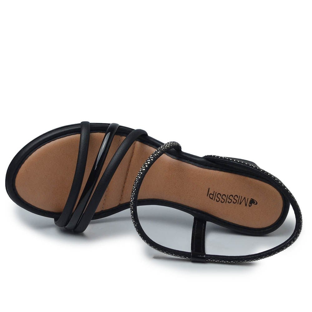 Sandália Mississipi Feminina Salto Bloco MC413 Preto 4