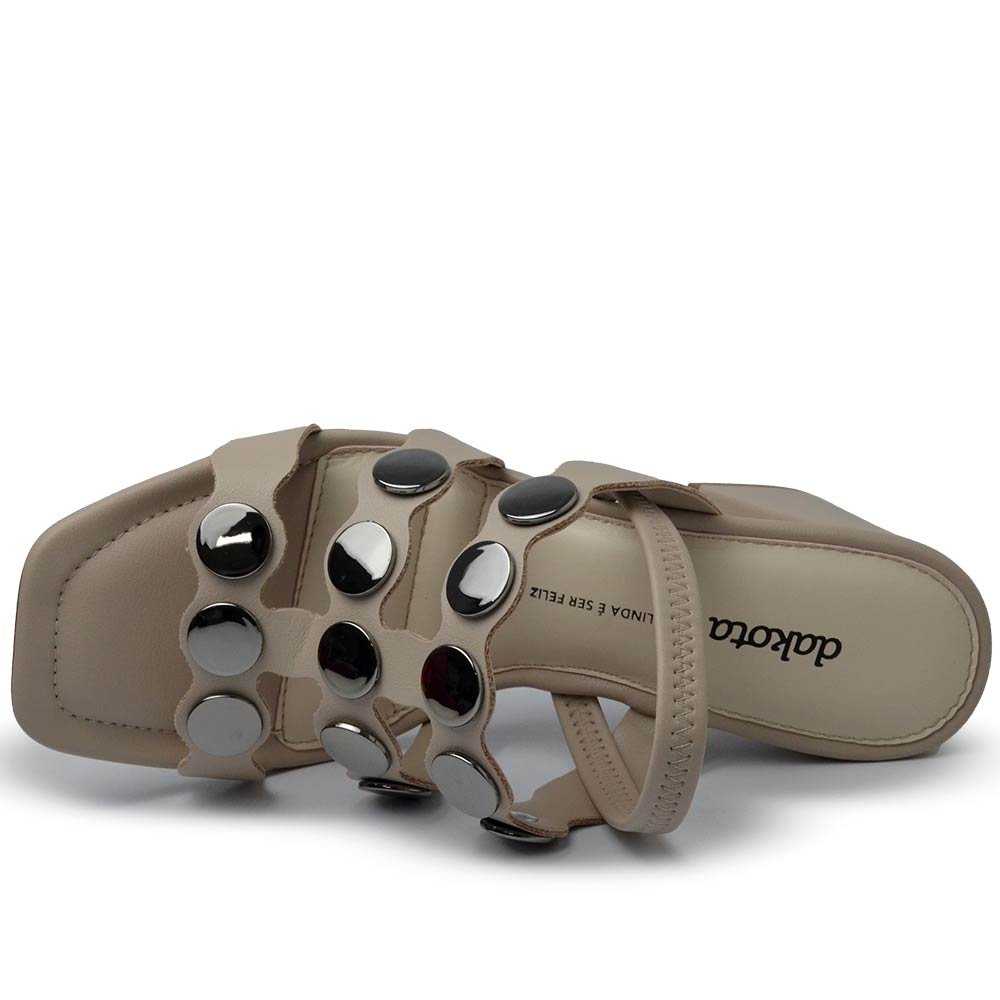 Sandália Dakota Feminina Salto Bloco Alto Y8411 Branco 4