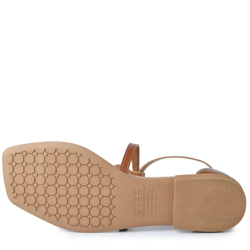 Sandália Rasteira Mississipi Feminina JO400 Marrom 5