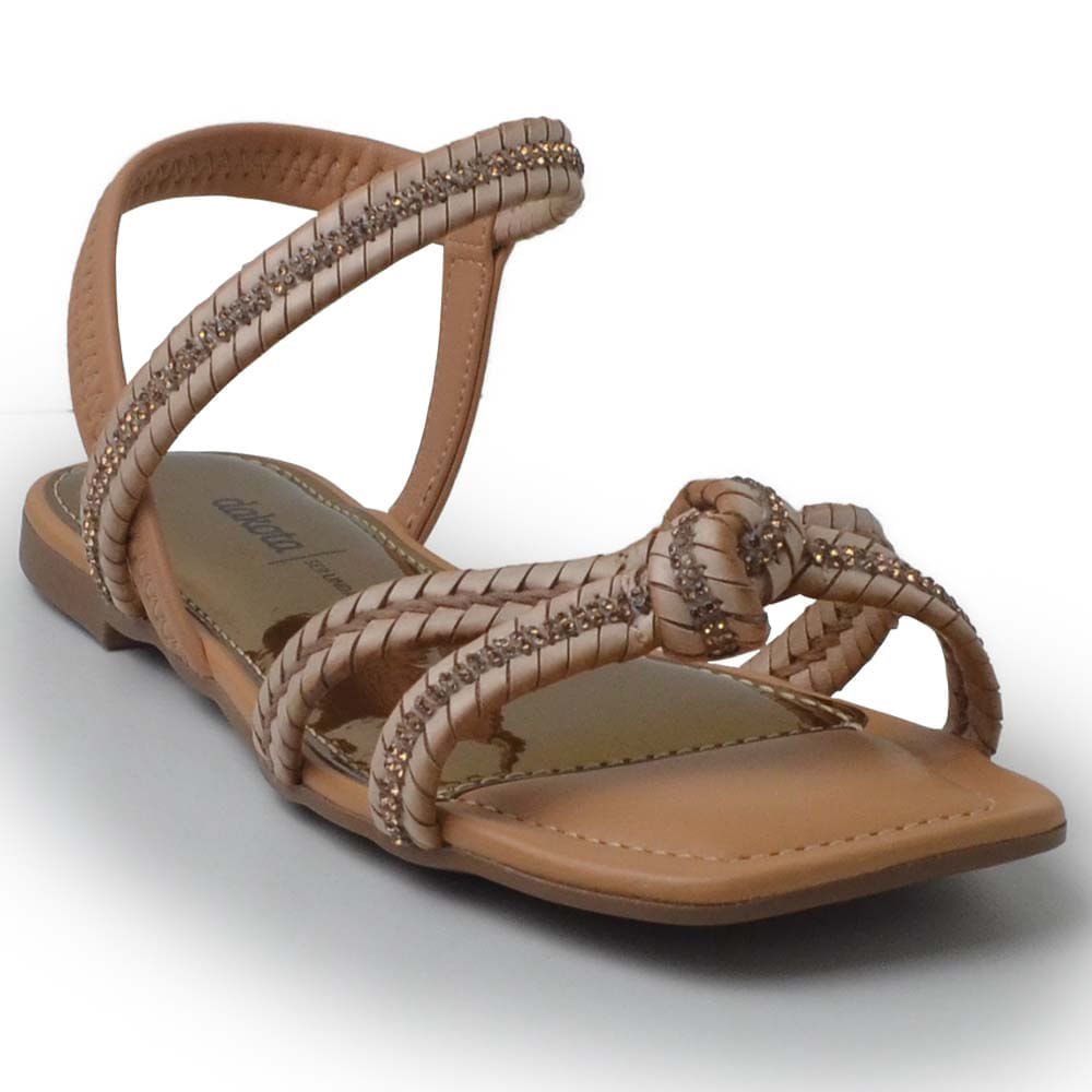 Sandália Rasteira Dakota Feminina Y7942 Bege 2