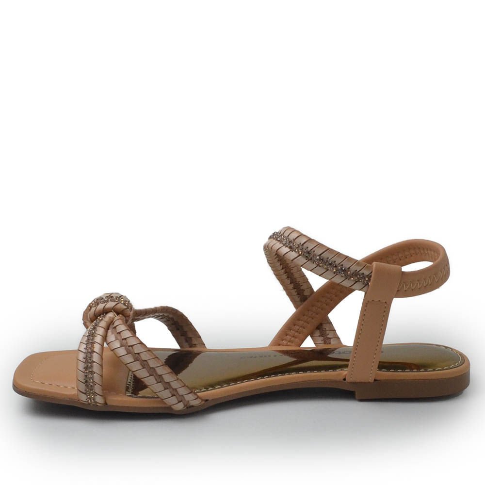 Sandália Rasteira Dakota Feminina Y7942 Bege 3