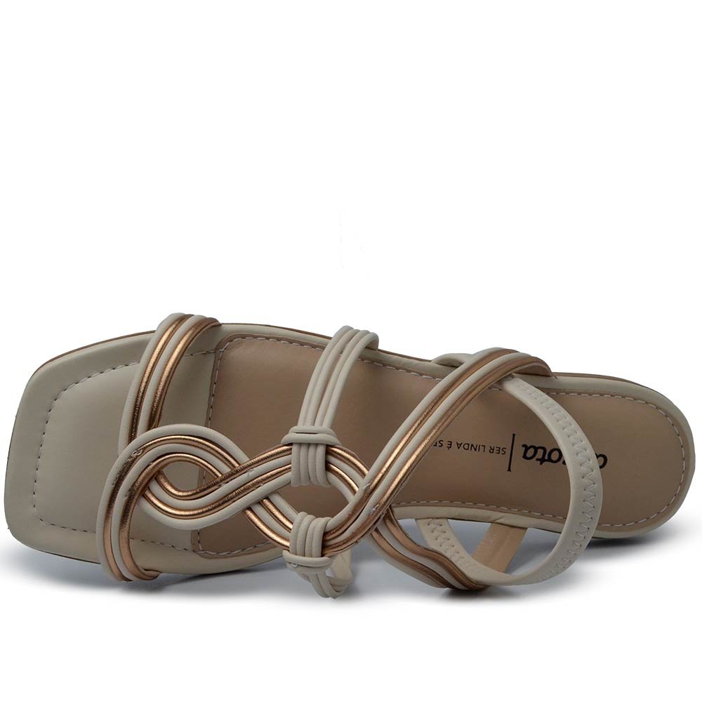 Sandália Rasteira Dakota Feminina Y7947 Branco 4