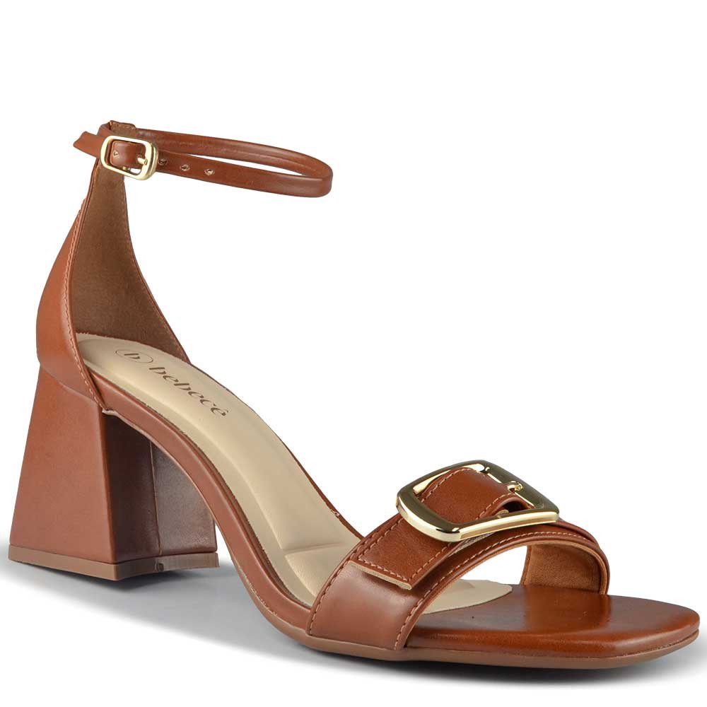 Sandália Salto Bloco Bebece Feminina T6030-125 Marrom 2