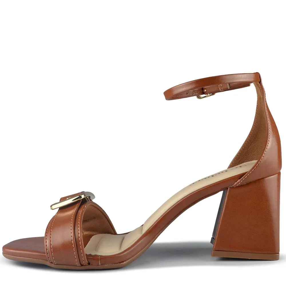 Sandália Salto Bloco Bebece Feminina T6030-125 Marrom 3