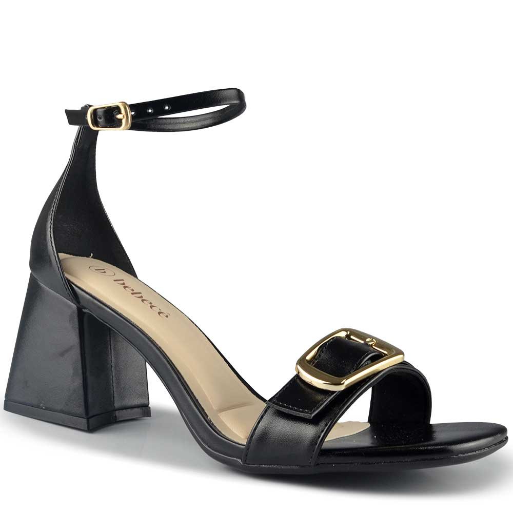 Sandália Salto Bloco Bebece Feminina T6030-125 Preto 2