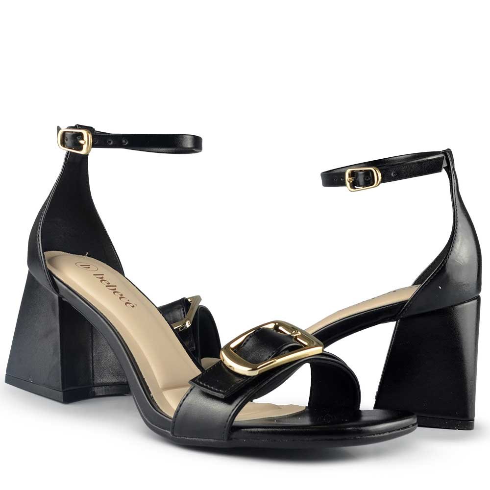 Sandália Salto Bloco Bebece Feminina T6030-125 Preto 6
