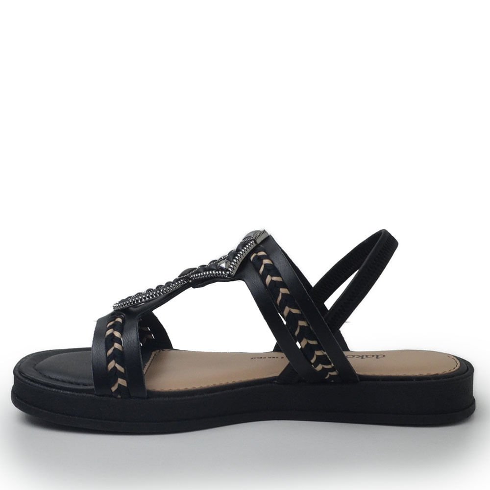 Sandália Rasteira Dakota Feminina Y7971 Preto 3