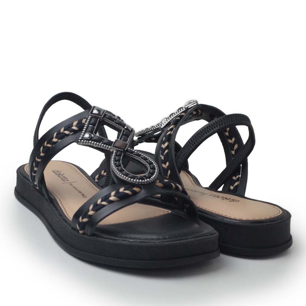 Sandália Rasteira Dakota Feminina Y7971 Preto 6