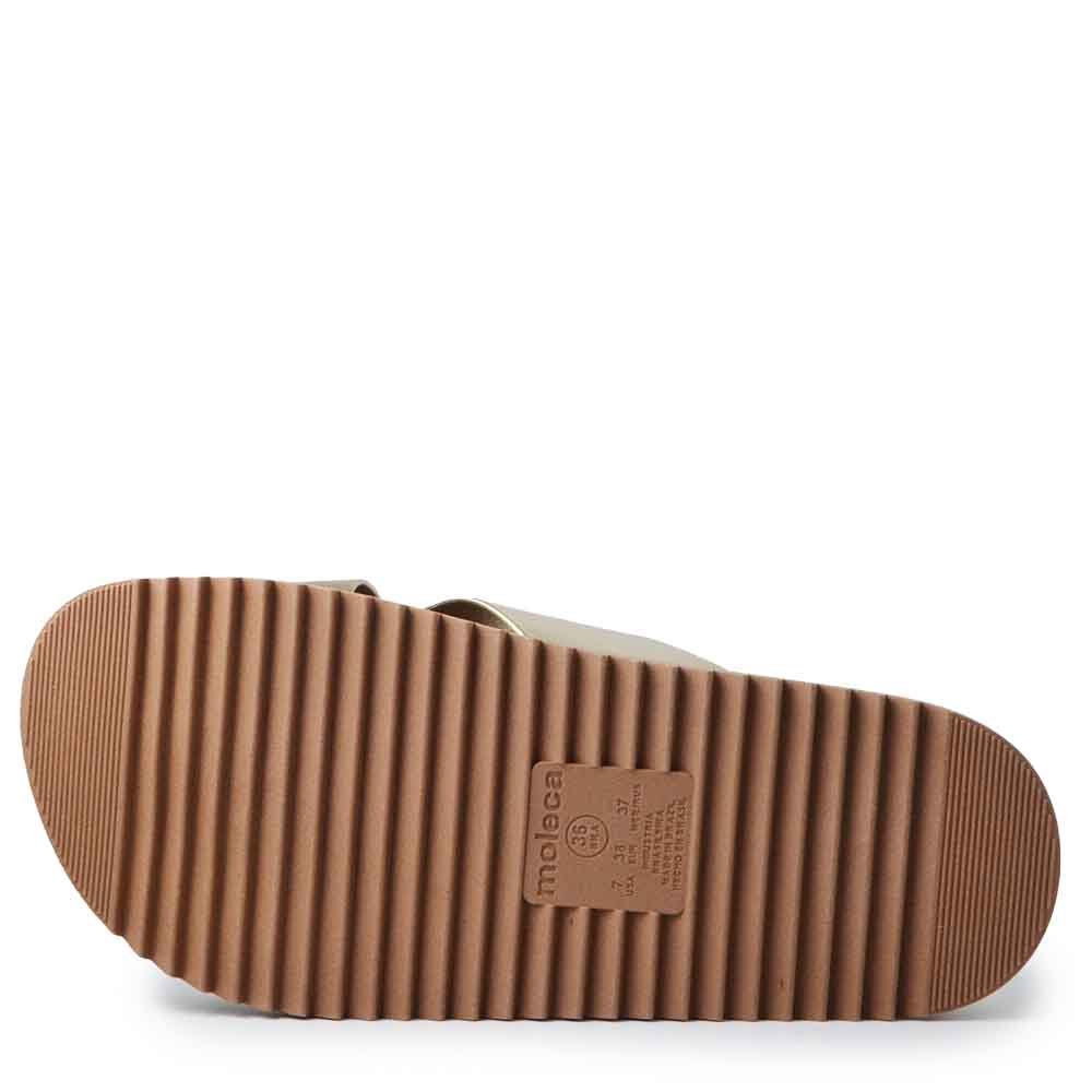 Sandália Papete Moleca Feminina 5500.215 Metalizada Dourado 5