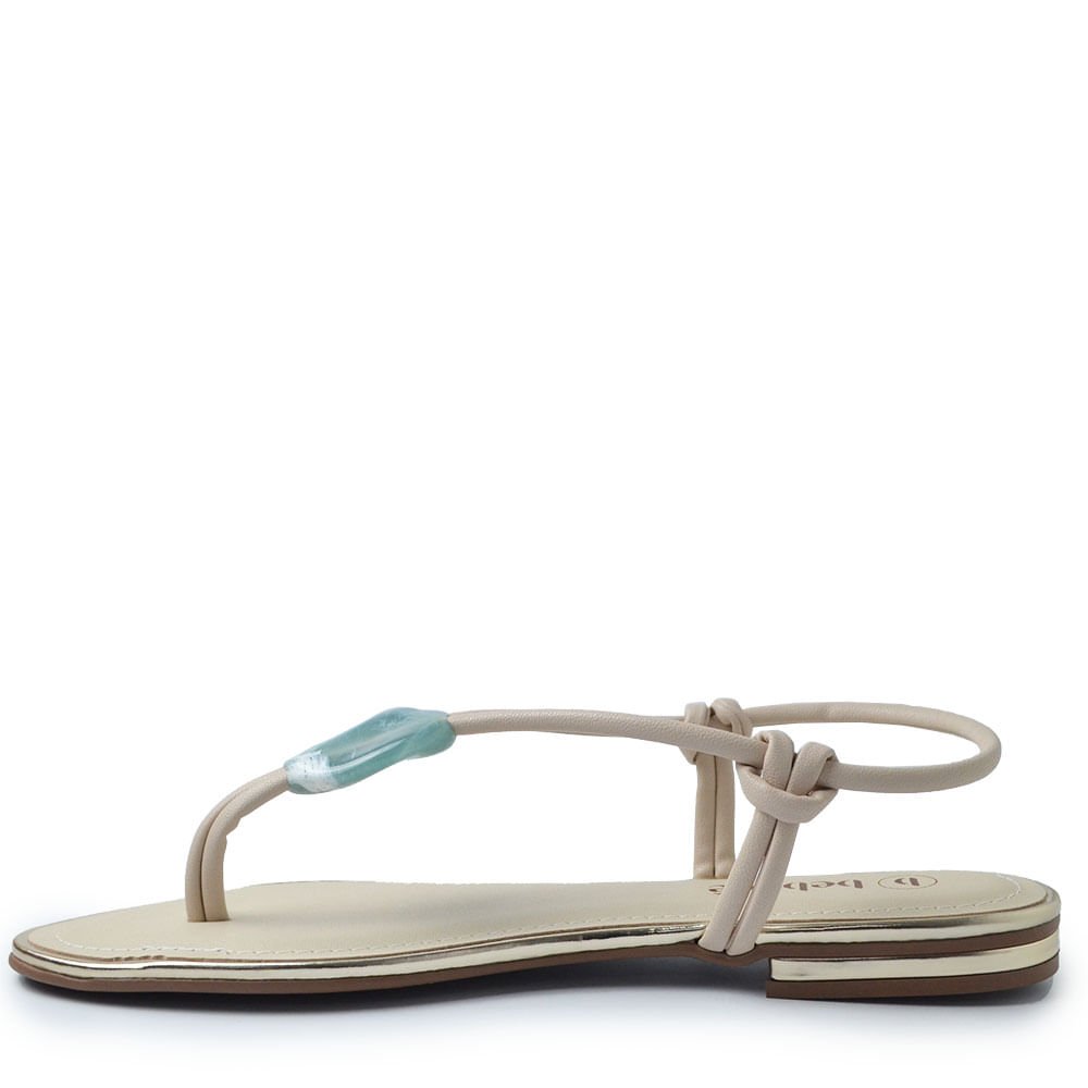 Sandália Rasteira Bebecê Feminina T1028-251 Branco 3