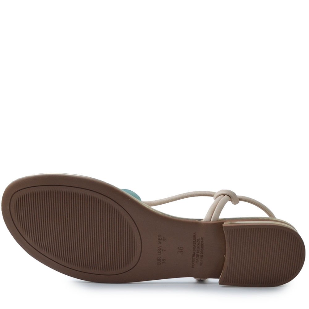 Sandália Rasteira Bebecê Feminina T1028-251 Branco 5