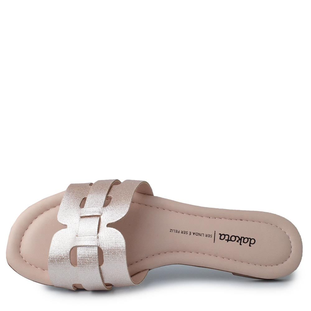 Sandália Rasteira Dakota Feminina Y9551 Rose Gold 4