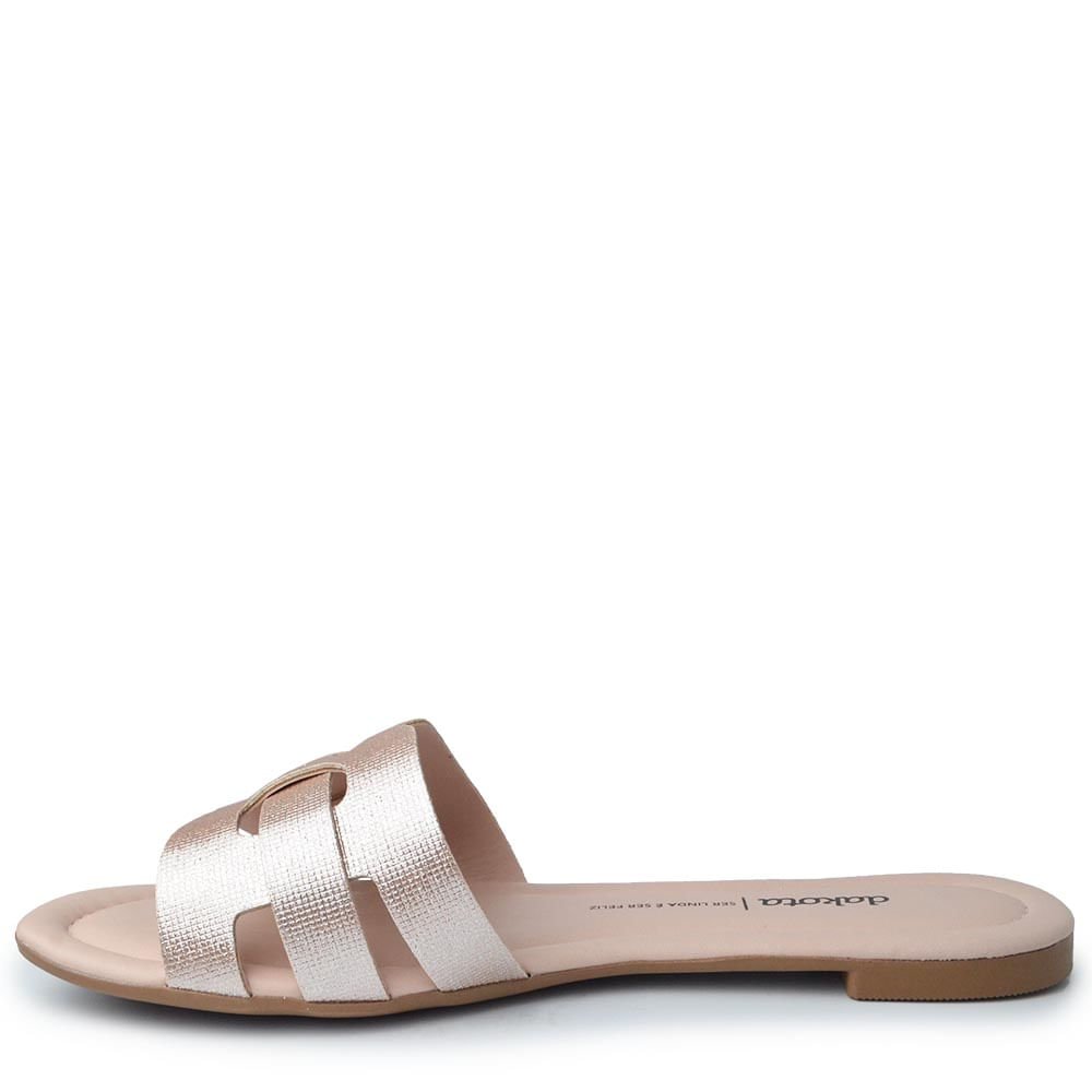Sandália Rasteira Dakota Feminina Y9551 Rose Gold 4