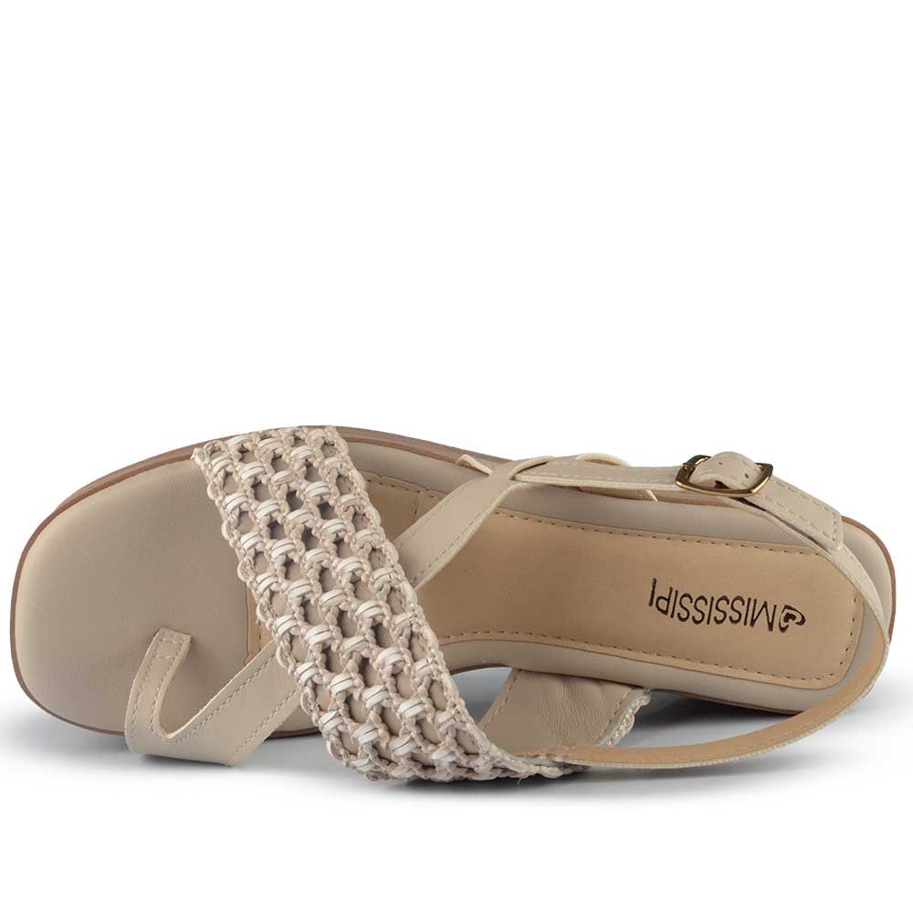 Sandália Anabela Mississipi Feminina MF492 Bege 4
