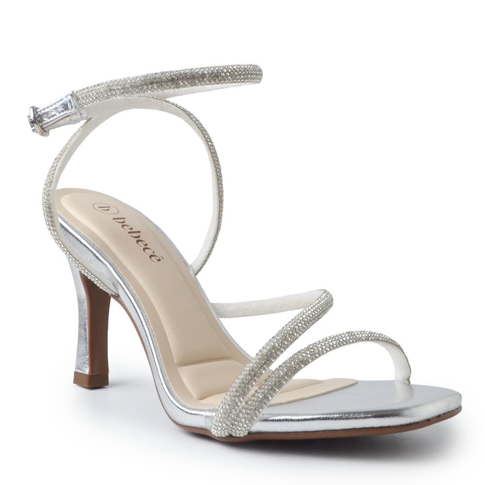 Sandália Salto Fino Bebecê Feminina T7539-469 Prata 2