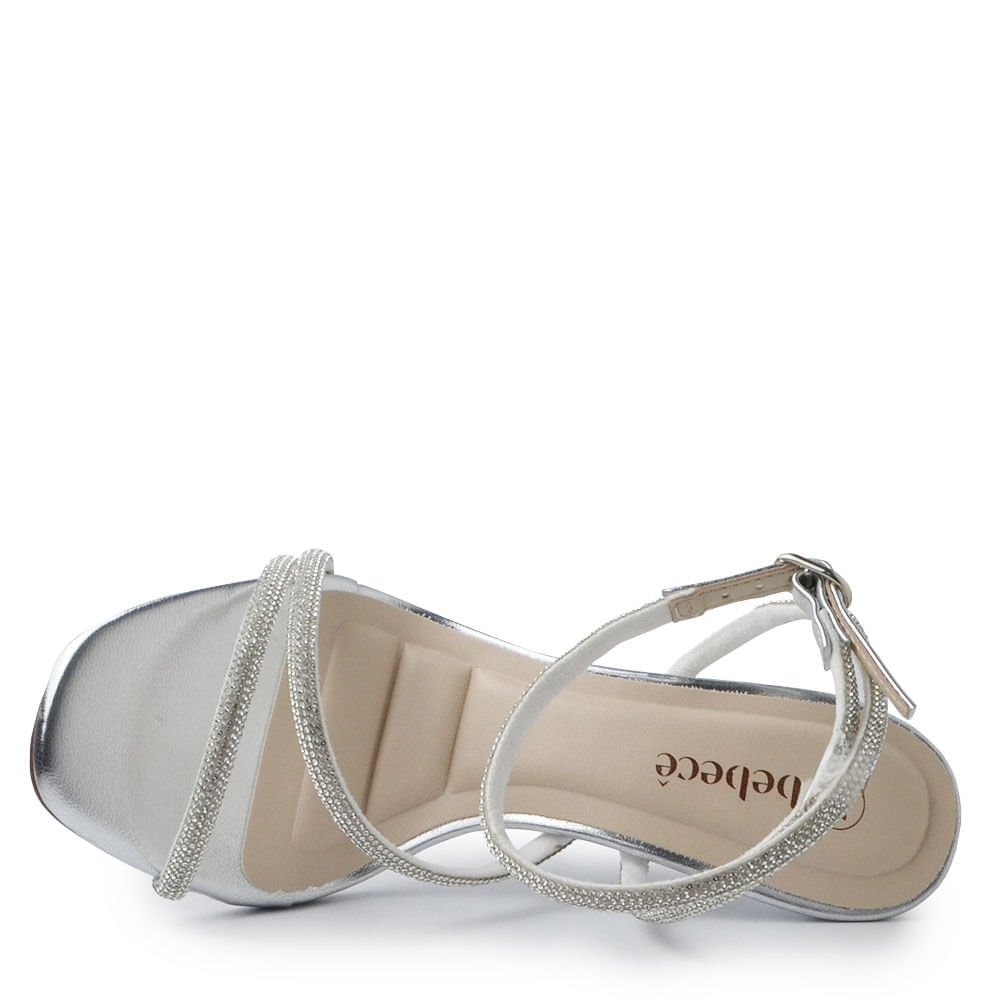 Sandália Salto Fino Bebecê Feminina T7539-469 Prata 4