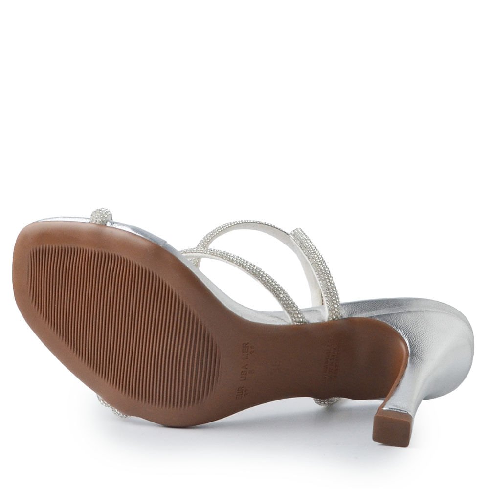 Sandália Salto Fino Bebecê Feminina T7539-469 Prata 5