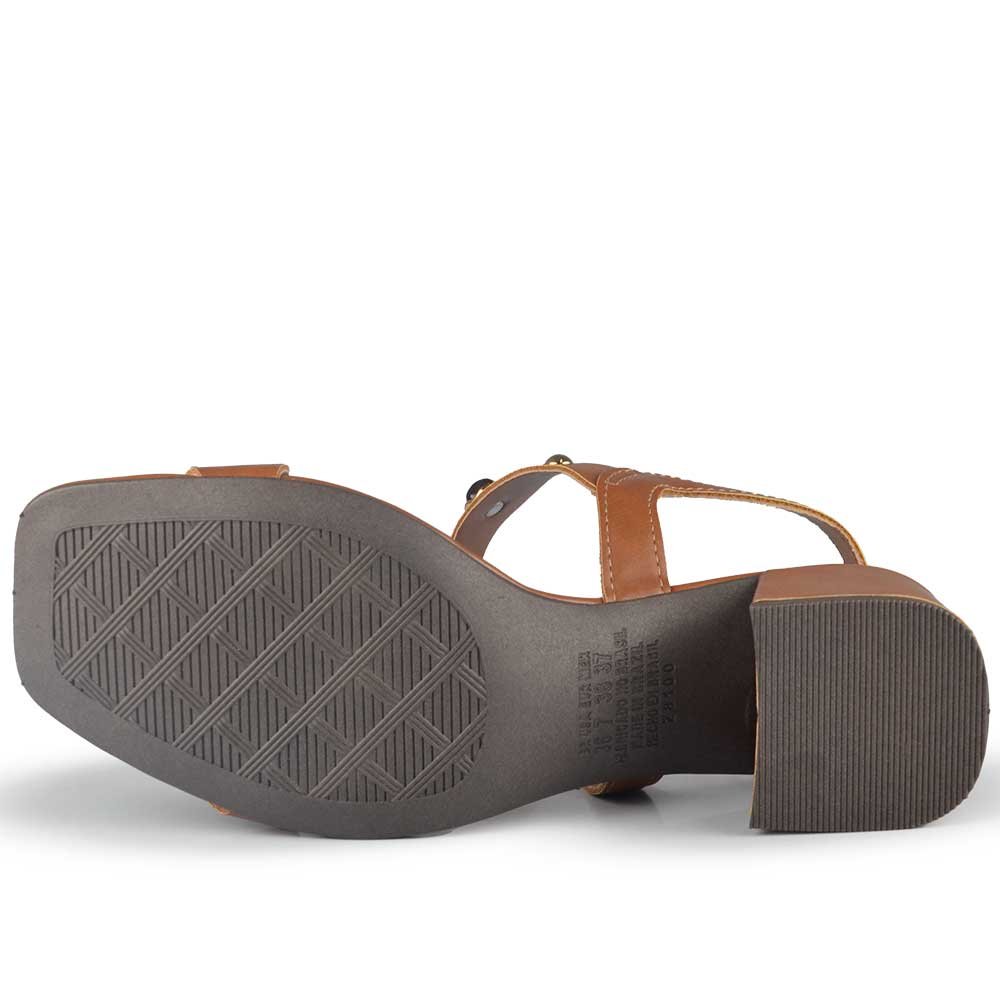 Sandália Salto Baixo Dakota Feminina Y9581 Marrom 5