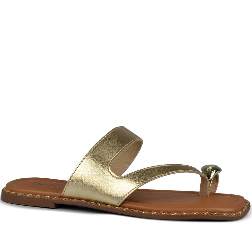 Sandália Rasteira Beira Rio Feminino 8506.209 Dourado 2