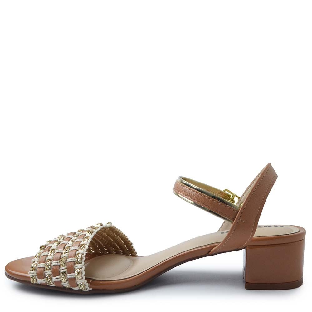 Sandália Moleca Salto Bloco Feminina 5259.882 Marrom 3