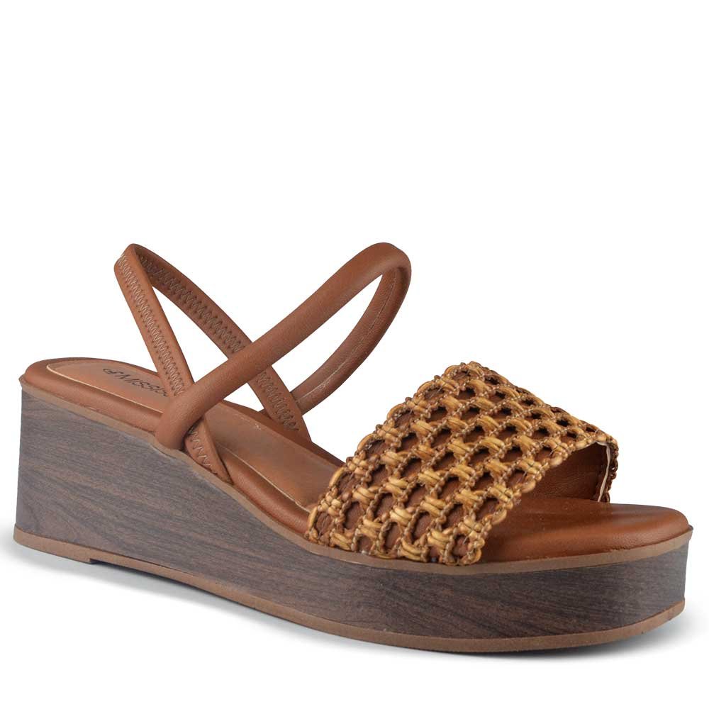 Sandália Anabela Mississipi MF494 Marrom 2