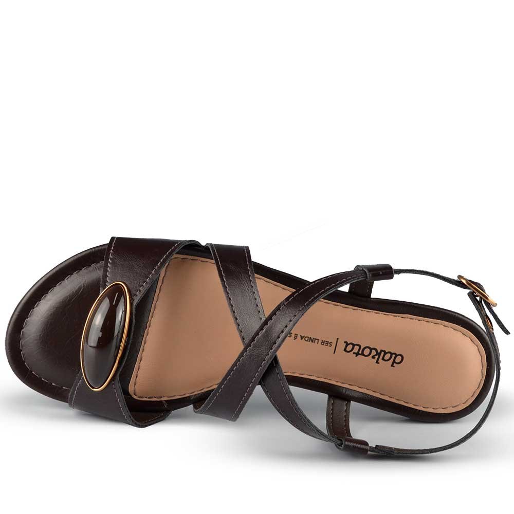 Sandália Rasteira Dakota Feminina Y9644 Preto 4