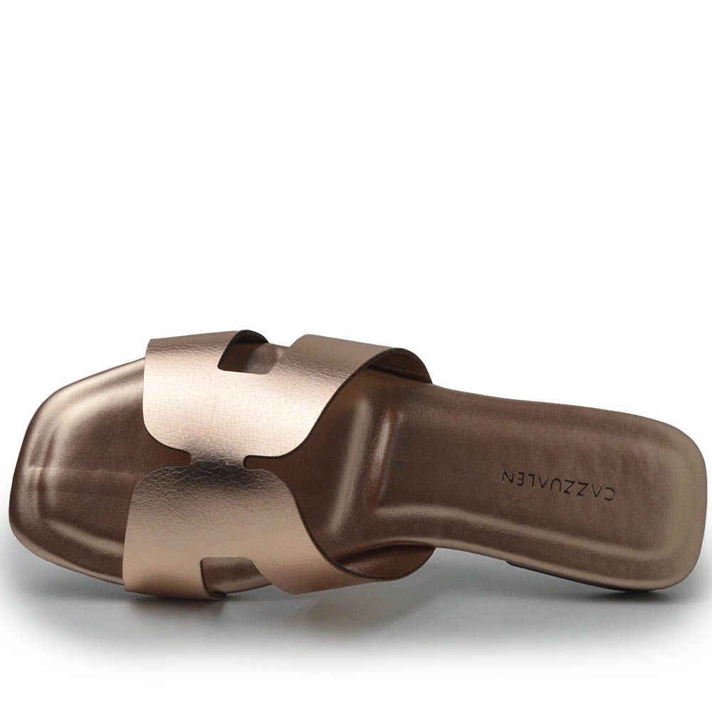 Sandália Rasteira Cazzualen Feminina TM 090 Rose Gold 4