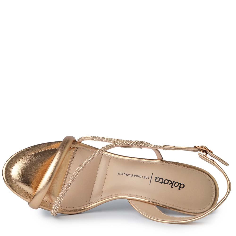 Sandália Salto Alto Dakota Feminina Y9771 Rose Gold 4