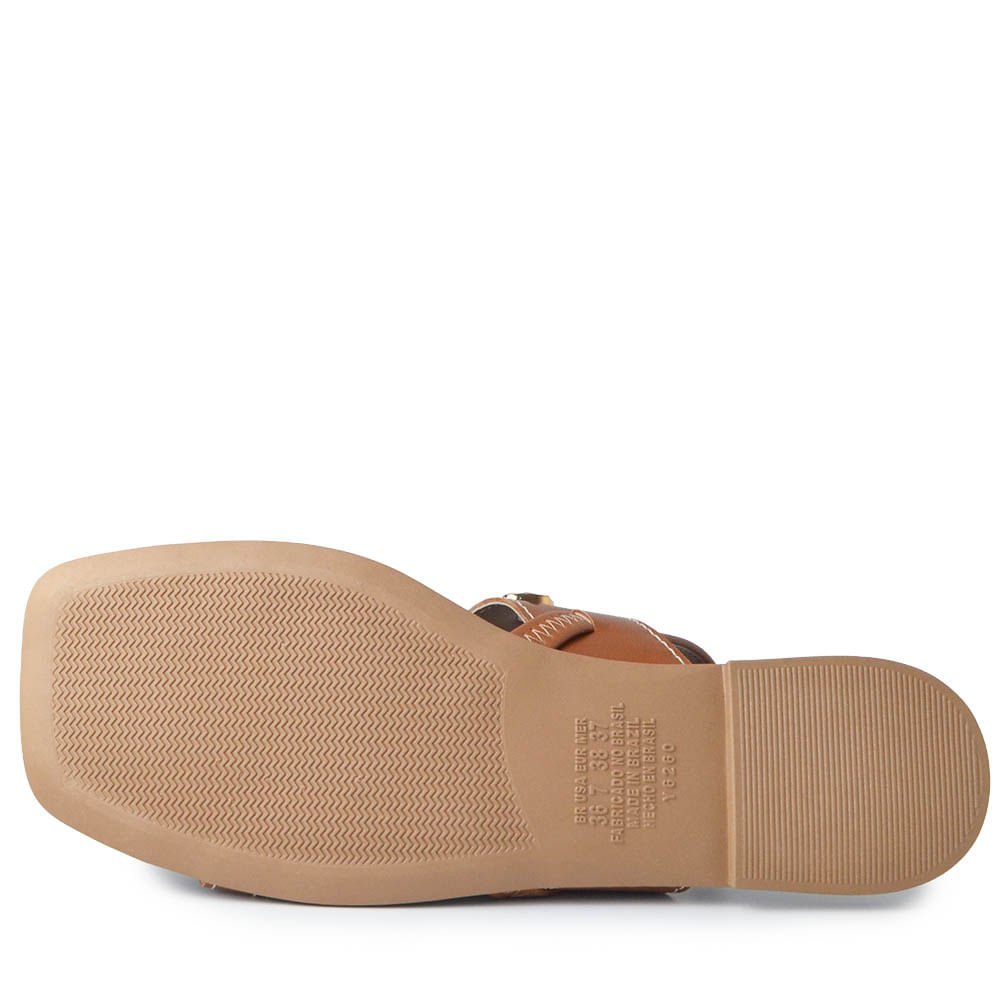 Sandália Rasteira Dakota Feminina Y9616 Marrom 5