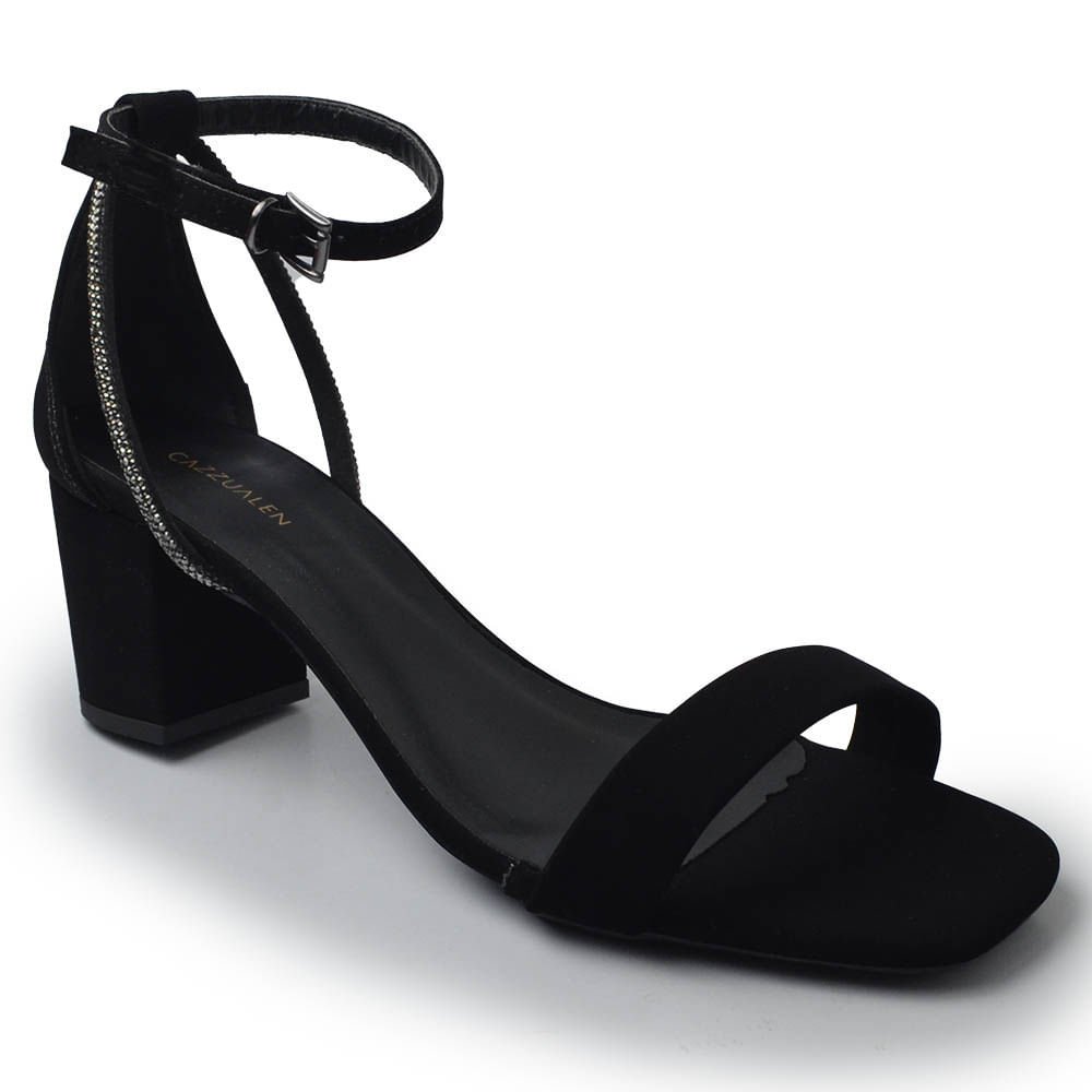 Sandália Cazzualen Feminina Salto Alto 443.6638 Preto 2