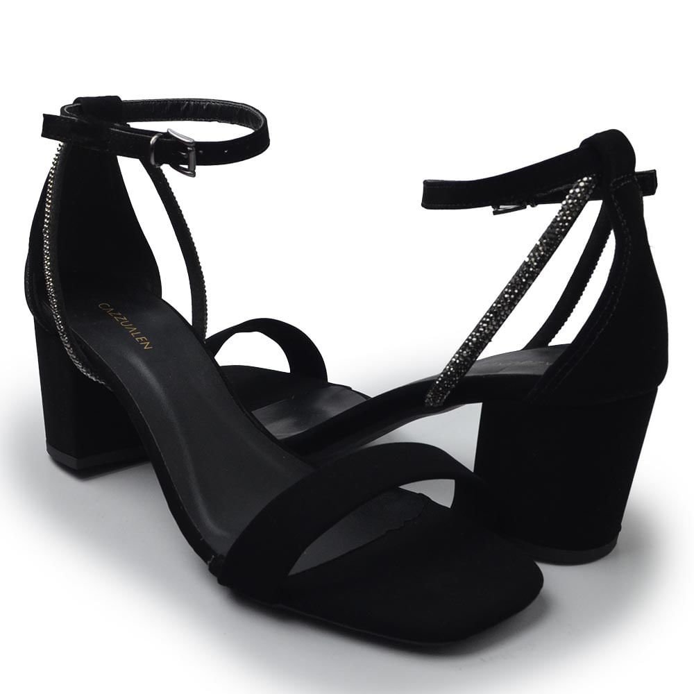 Sandália Cazzualen Feminina Salto Alto 443.6638 Preto 6