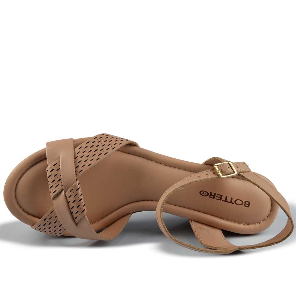 Sandália Anabela Bottero Feminina 372801 Bege 4