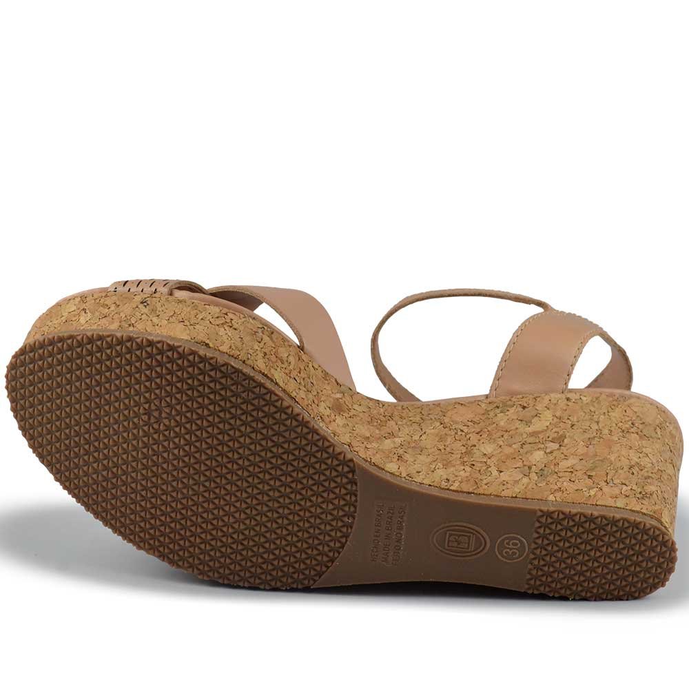 Sandália Anabela Bottero Feminina 372801 Bege 5