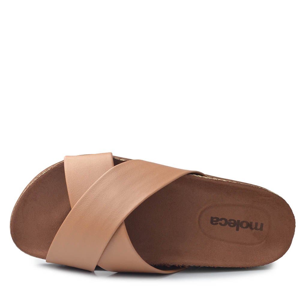 Sandália Papete Moleca Feminina 5500.215 Marrom 4