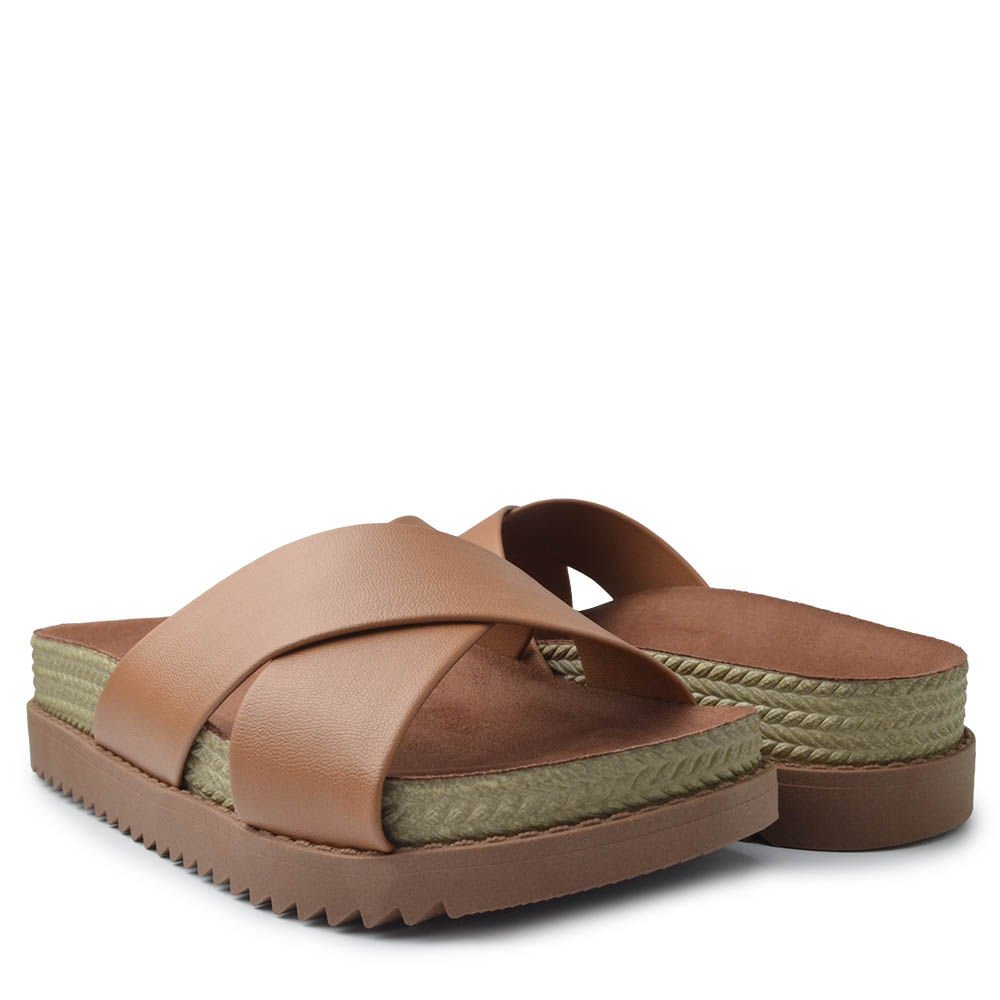 Sandália Papete Moleca Feminina 5500.215 Marrom 6