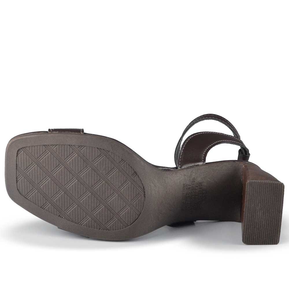 Sandália Salto Bloco Dakota Feminina Y9501 Café 5