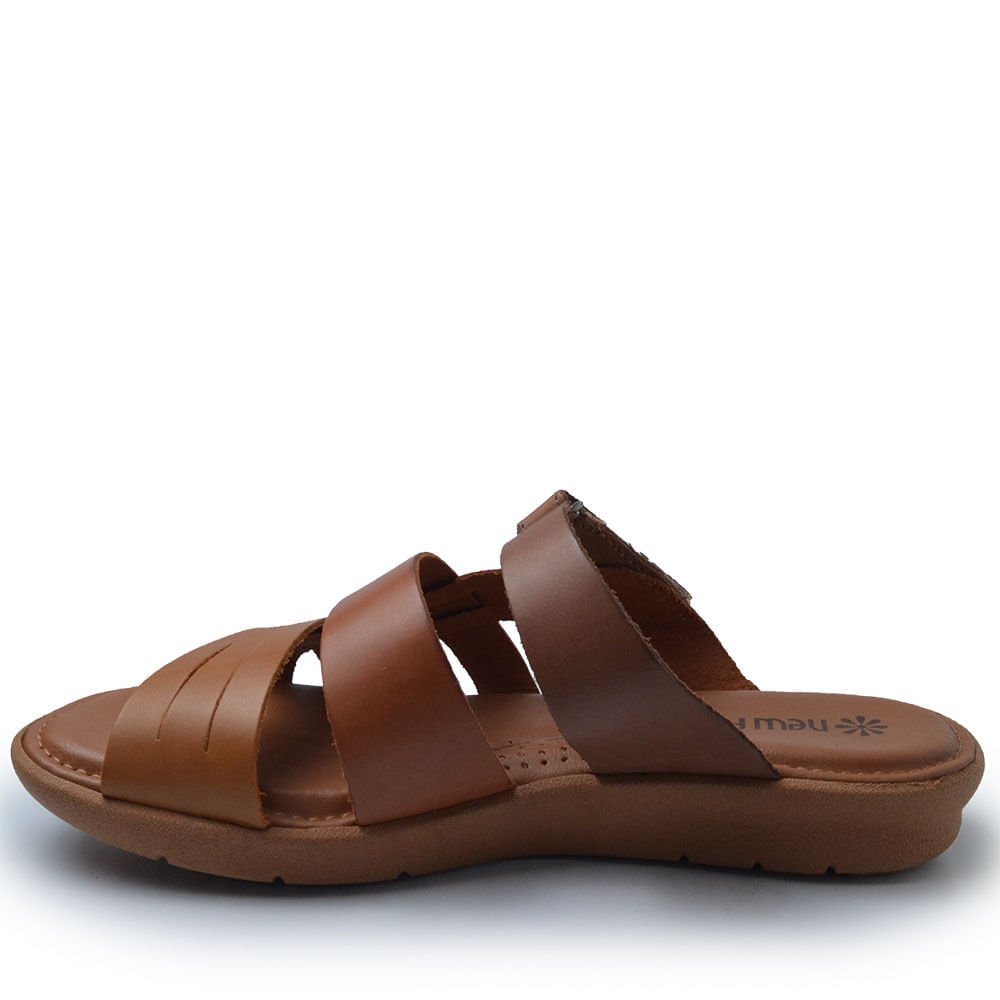 Tamanco New Face Feminino em Couro 39501 Marrom 3