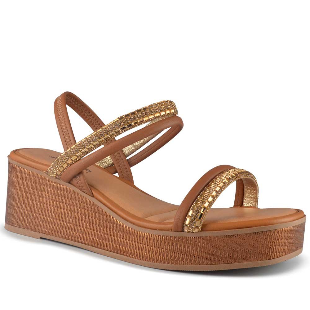 Sandália Anabela Mississipi Feminina ME671 Marrom 2