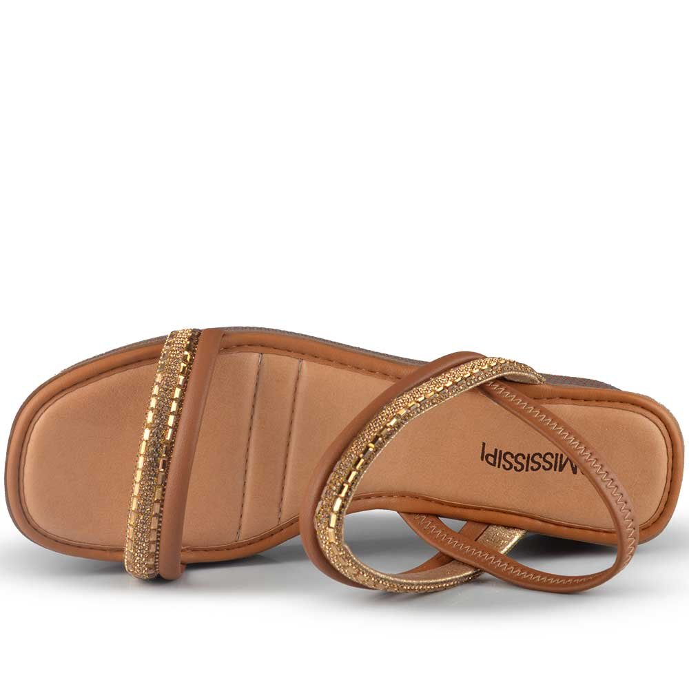 Sandália Anabela Mississipi Feminina ME671 Marrom 4