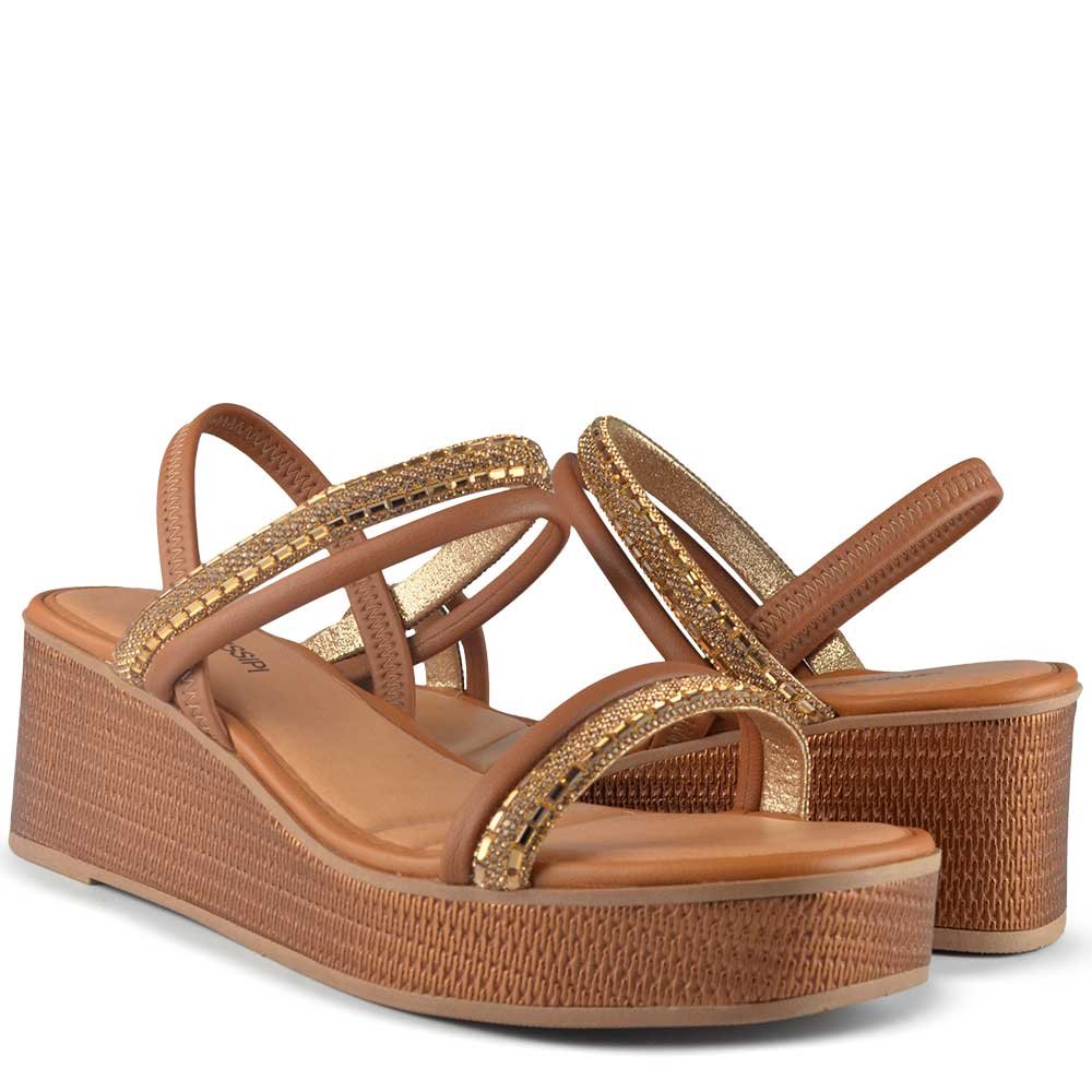 Sandália Anabela Mississipi Feminina ME671 Marrom 6